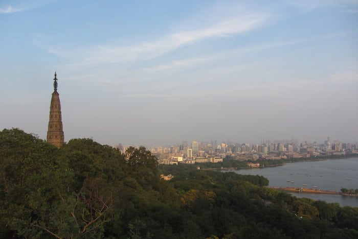 View of the city from Baoshi Hill