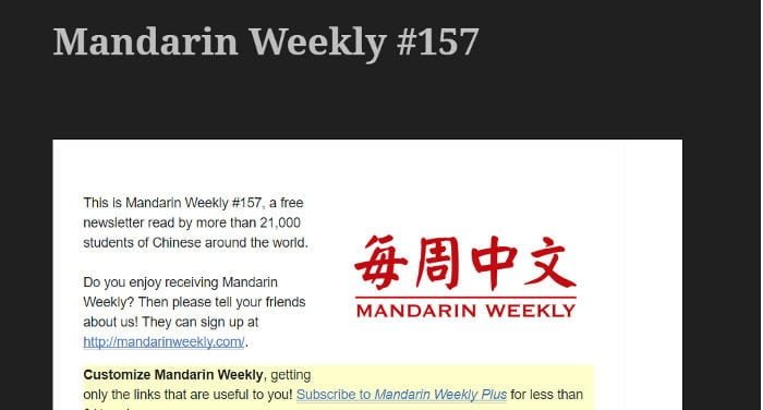 Mandarin Weekly